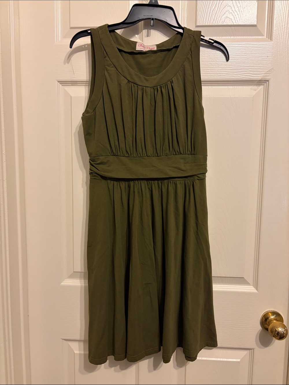 Belle Pogue Olive Green Dress - Sleeveless